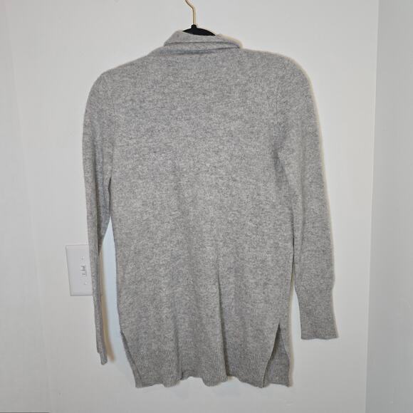 Womens 100% Cashmere Mock Neck SweaterSize S Long Sleeve Gray - Picture 5 of 8